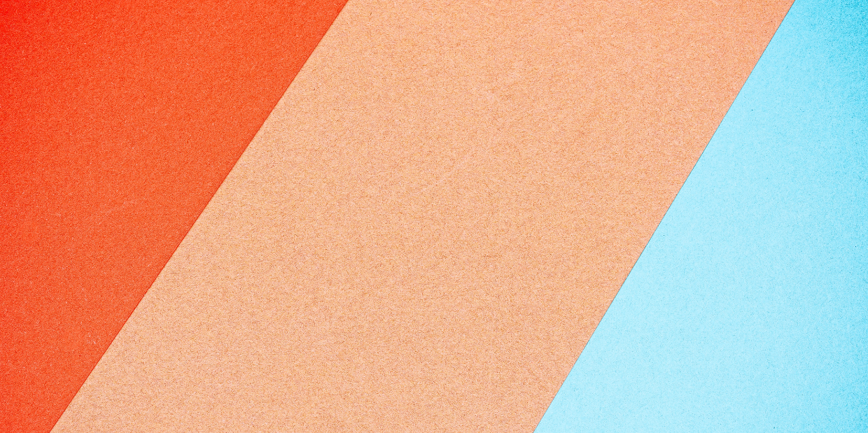 orange, beige, and blue diagonal stripes